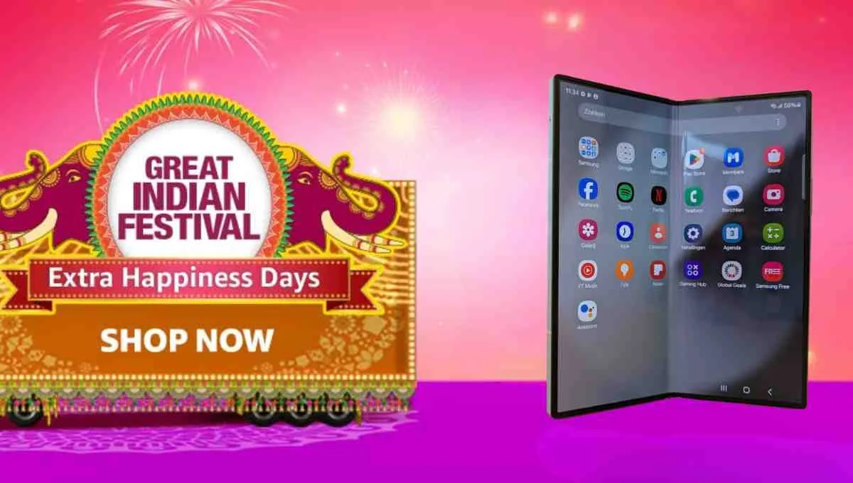 Amazon Diwali Sale 2025 पर धमाकेदार ऑफर ₹1,64,999 वाला Samsung Galaxy Z Fold 6 अब सिर्फ ₹1,03,999 में प्रीमियम फोन अब हुआ और भी किफायती